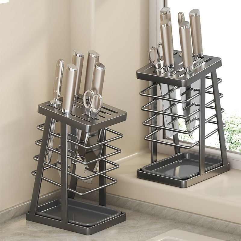 Portable Household Kitchen Knife Integrated Storage Rack